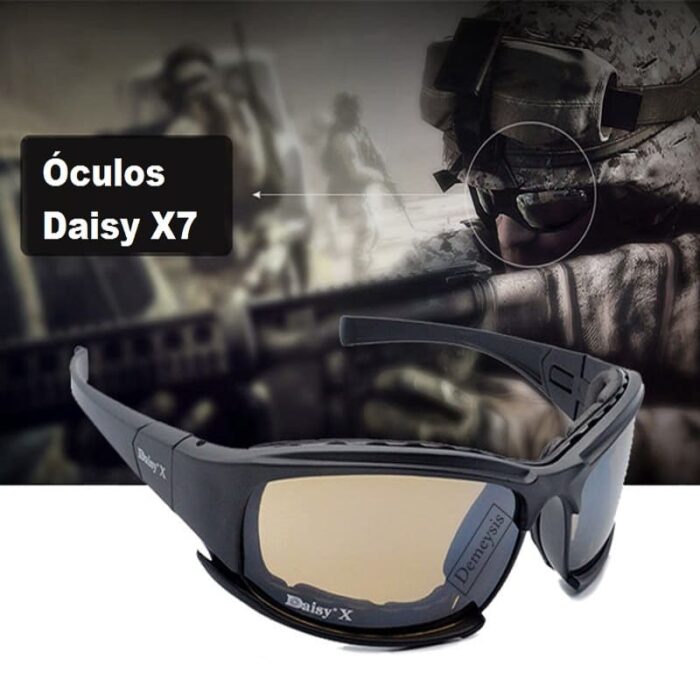 oculos militar tatico polarizado 3 lentes uv400 daisy x7