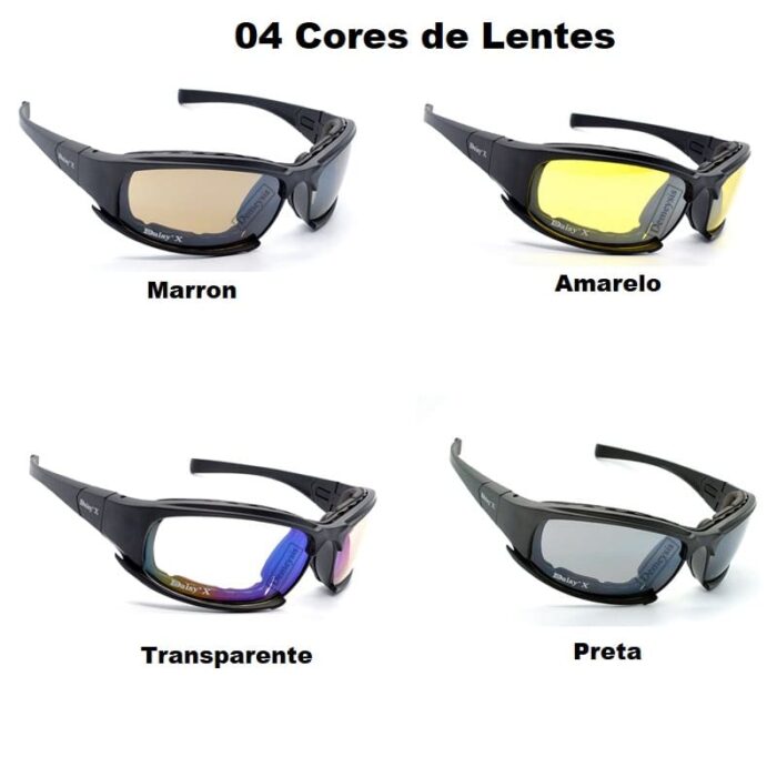 oculos militar tatico polarizado 3 lentes uv400 daisy x7