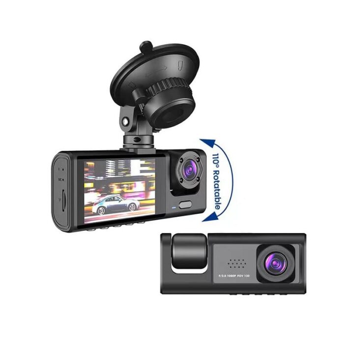 camera de seguranca veicular 3 em 1 dianteira e traseira 1080p hd 64gb dashvision soutipoa