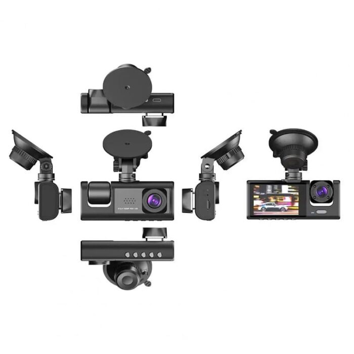 camera de seguranca veicular 3 em 1 dianteira e traseira 1080p hd 64gb dashvision soutipoa