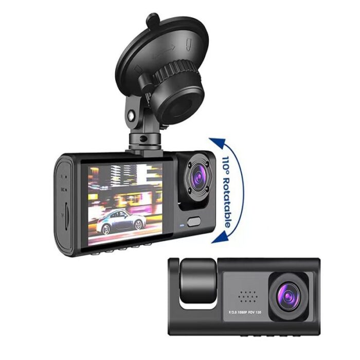 camera de seguranca veicular 3 em 1 dianteira e traseira 1080p hd 64gb dashvision soutipoa